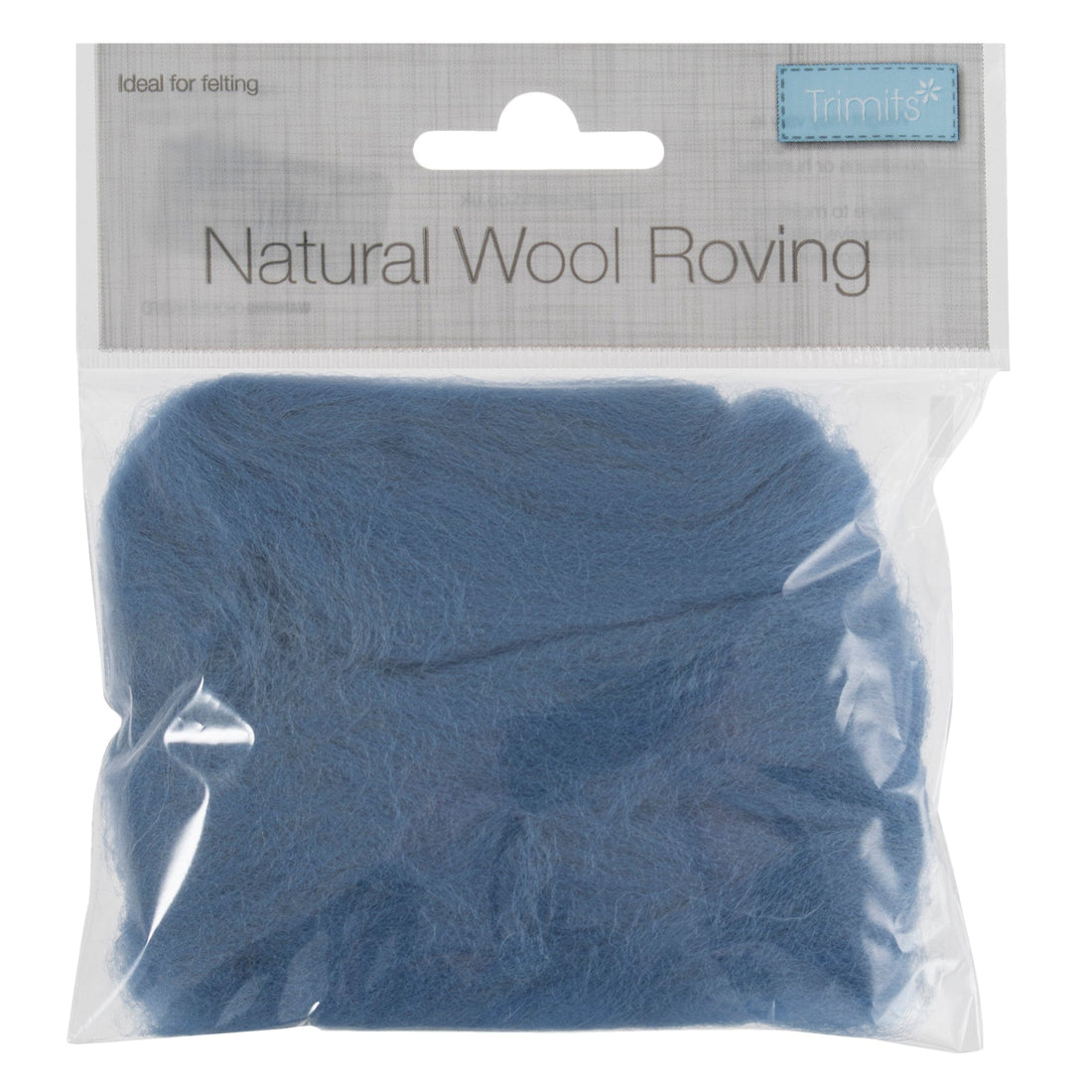 Trimits Felting Wool Natural Wool Roving, Light Blue, 10g Packet  - The Sewing Studio