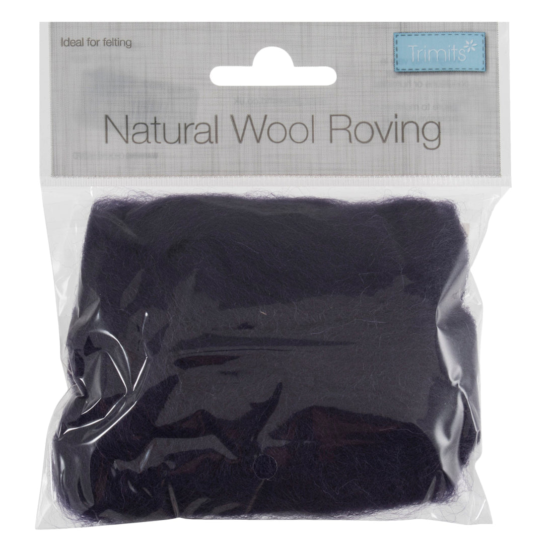 Trimits Felting Wool Natural Wool Roving, Plum, 10g Packet  - The Sewing Studio