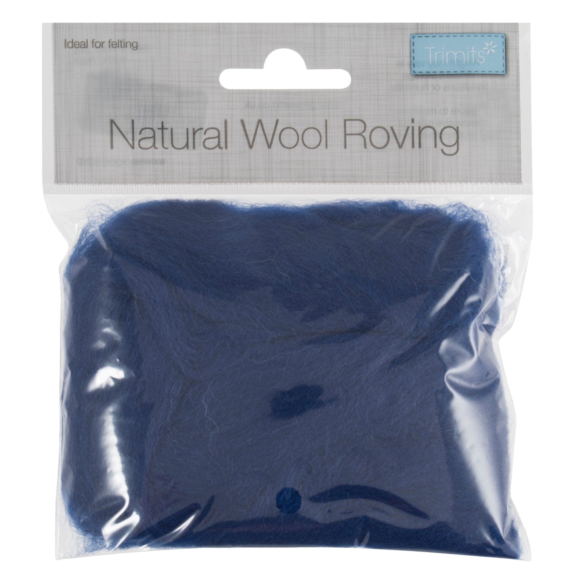 Trimits Felting Wool Natural Wool Roving, Sapphire, 10g Packet  - The Sewing Studio