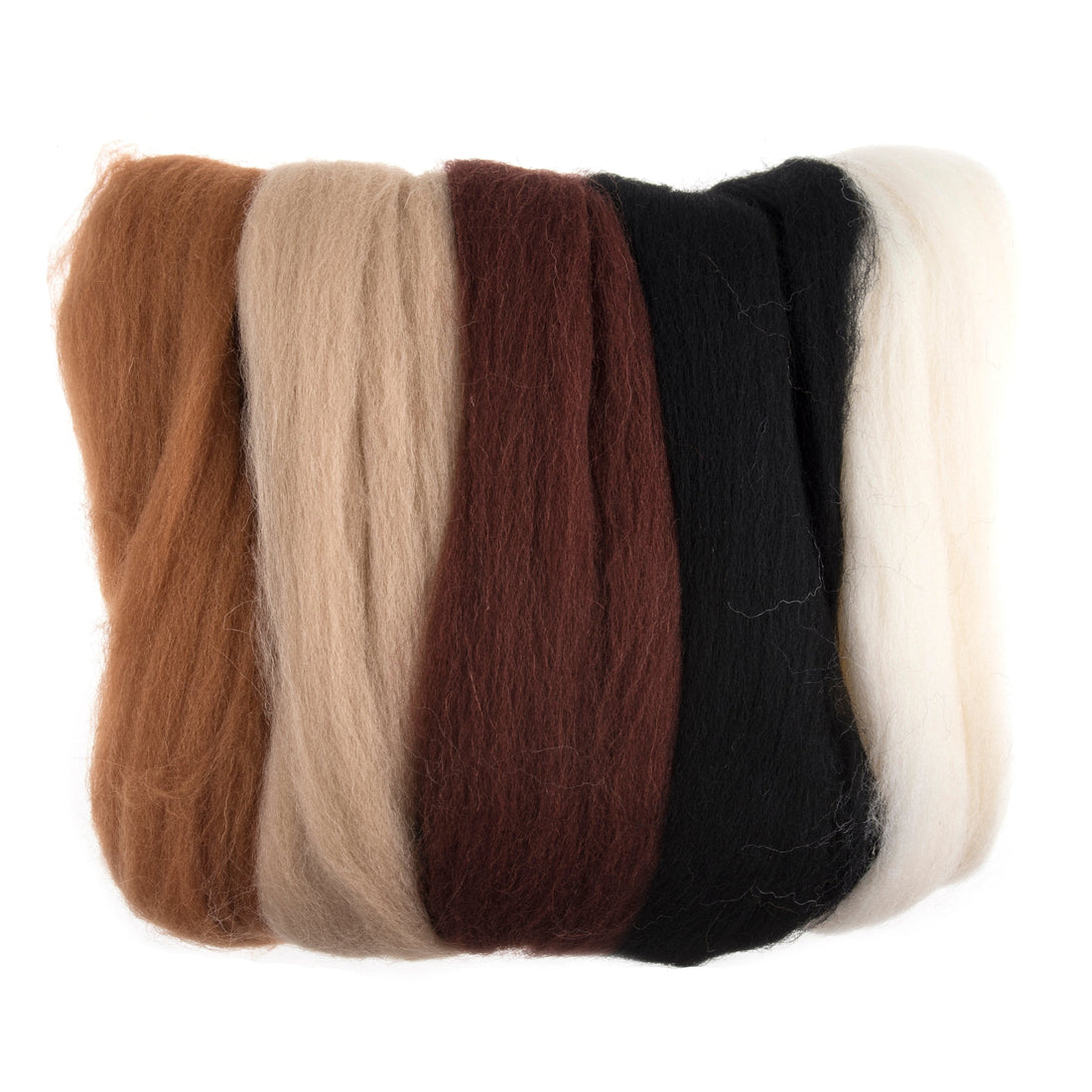 Trimits Felting Wool Natural Wool Roving, Standard Browns, 50g Packet  - The Sewing Studio