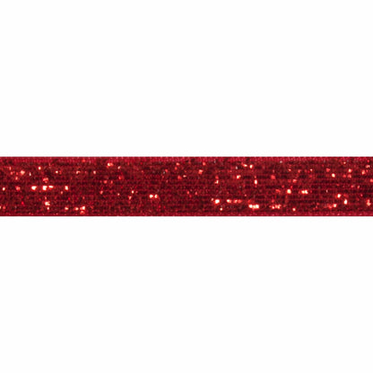 Trimits Ribbon Glitter Velvet Ribbon: 10mm wide: Red. Price per metre.  - The Sewing Studio