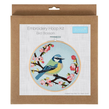 Trimits Sewing Kits Embroidery Hoop Kit Bird Blossom  - The Sewing Studio for sale UK - The Sewing Studio