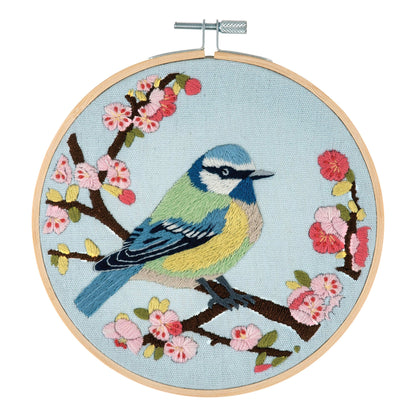 Trimits Sewing Kits Embroidery Hoop Kit Bird Blossom  - The Sewing Studio