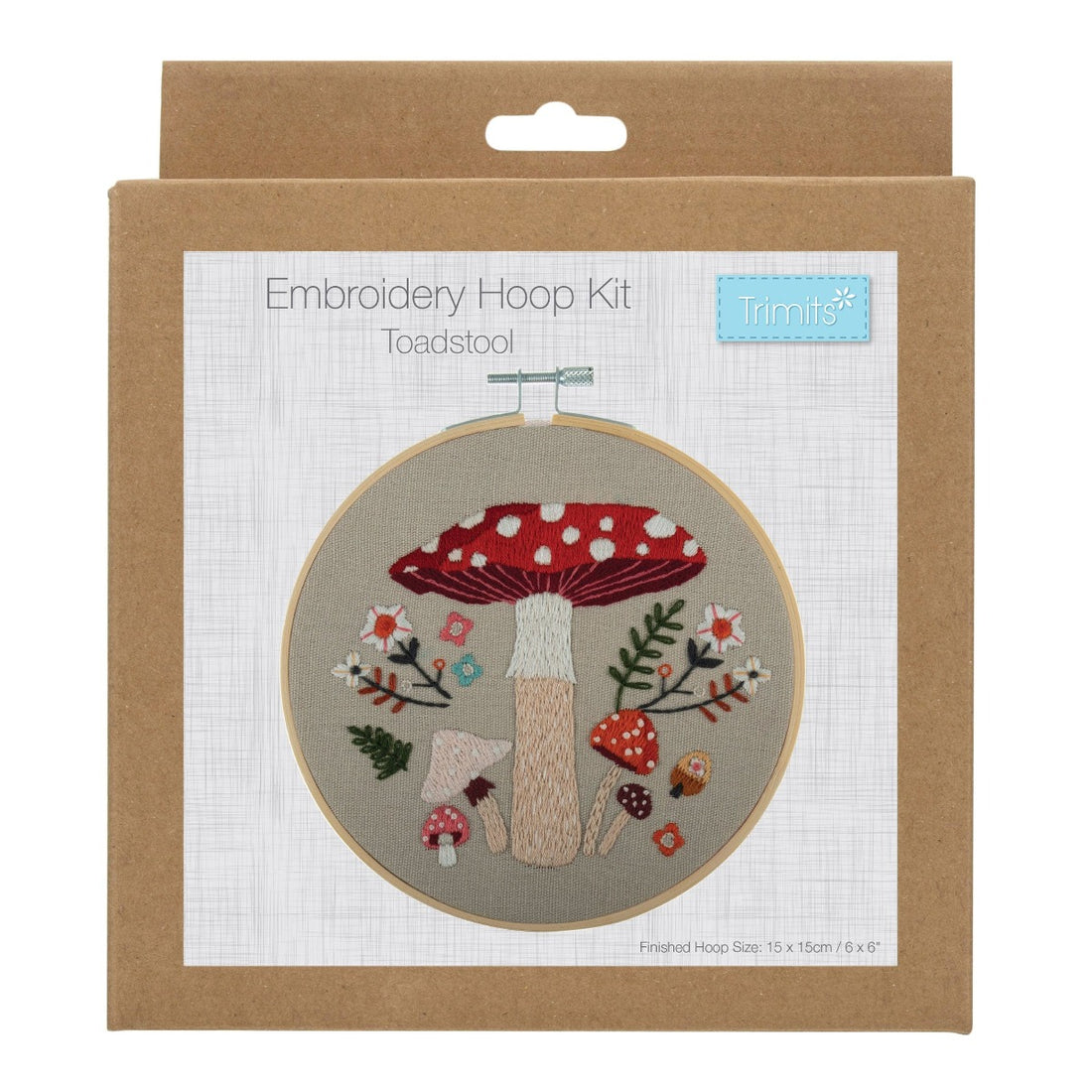 Trimits Sewing Kits Embroidery Hoop Kit: Toadstool  - The Sewing Studio