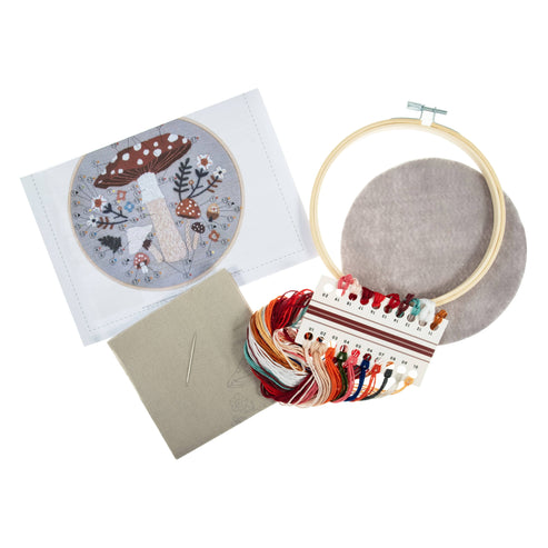 Trimits Sewing Kits Embroidery Hoop Kit: Toadstool  - The Sewing Studio