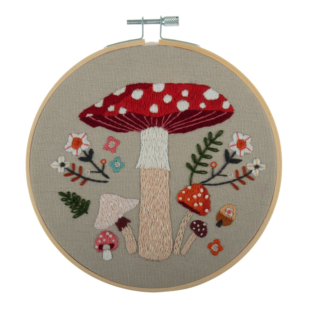 Trimits Sewing Kits Embroidery Hoop Kit: Toadstool  - The Sewing Studio