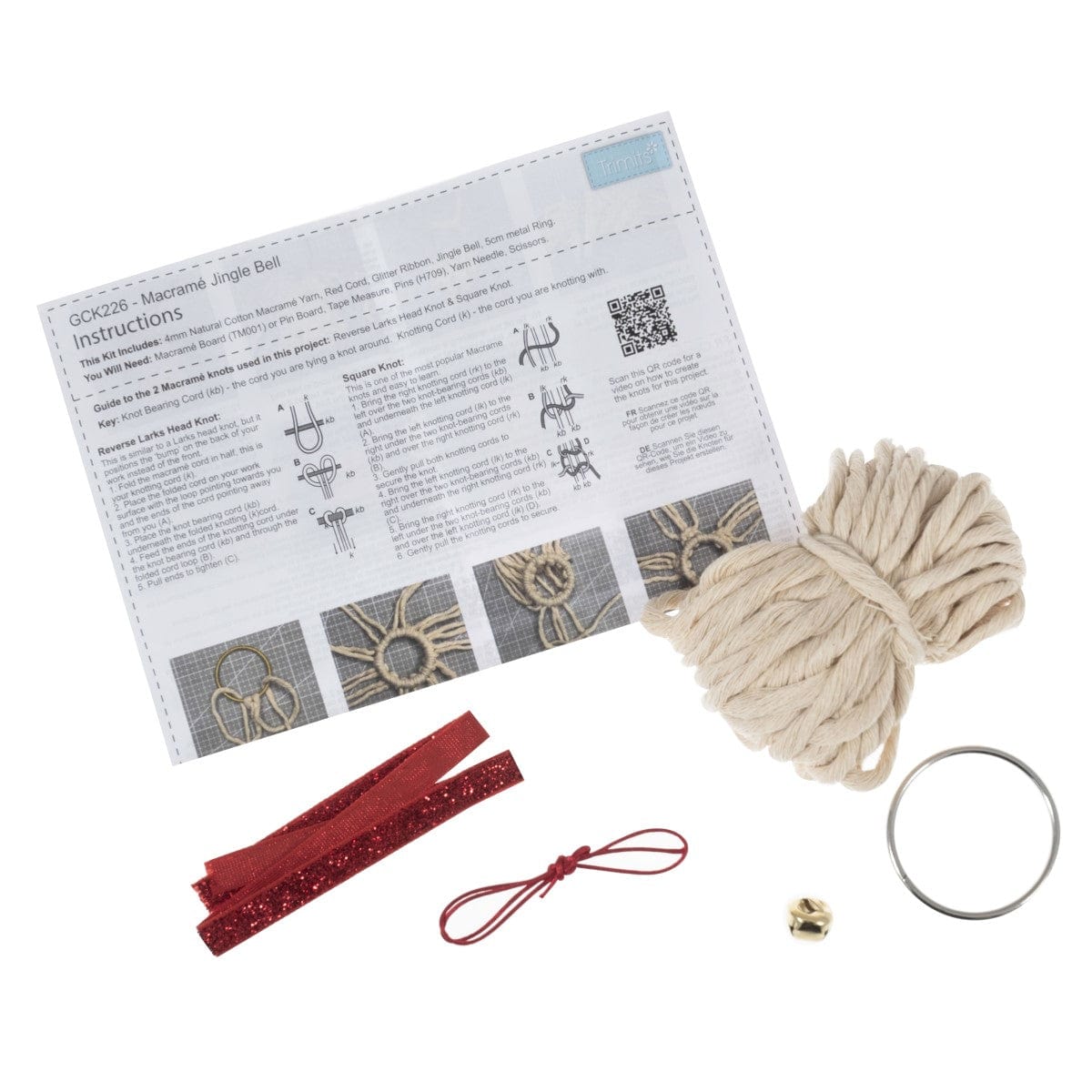 Trimits Sewing Kits Macramé Kit Jingle Bell  - The Sewing Studio