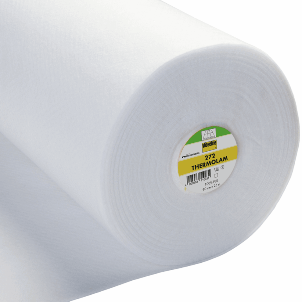 Vilene Interfacing Vlieseline 272 Thermolam Compressed Fleece: Sew-In: White. Price per 1/4 metre.  - The Sewing Studio