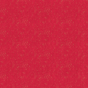 Makower Fabric Metallic Linen Texture Red 2566 R