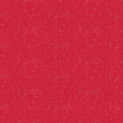 Makower Fabric Metallic Linen Texture Red 2566 R