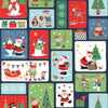 Makower Christmas Fabric Santa Blocks 2583 1