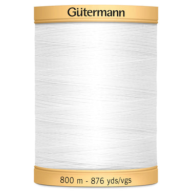 Gutermann Cotton Thread 800M Colour 5709 (White)