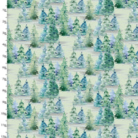 3 Wishes Fabric Forest Friends Trees 18679 Grn