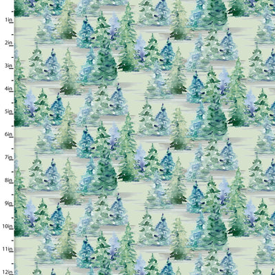 3 Wishes Fabric Forest Friends Trees 18679 Grn