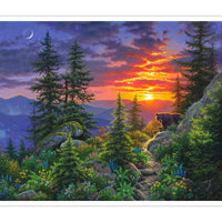 3 Wishes Mountain Sunrise Fabric Panel 20176