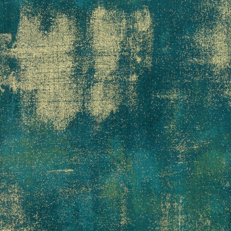 Moda Fabric Grunge Metallic Dark Jade