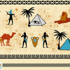 Stof Eye of Egypt Egyptian Drawings Fabric Per 30cm