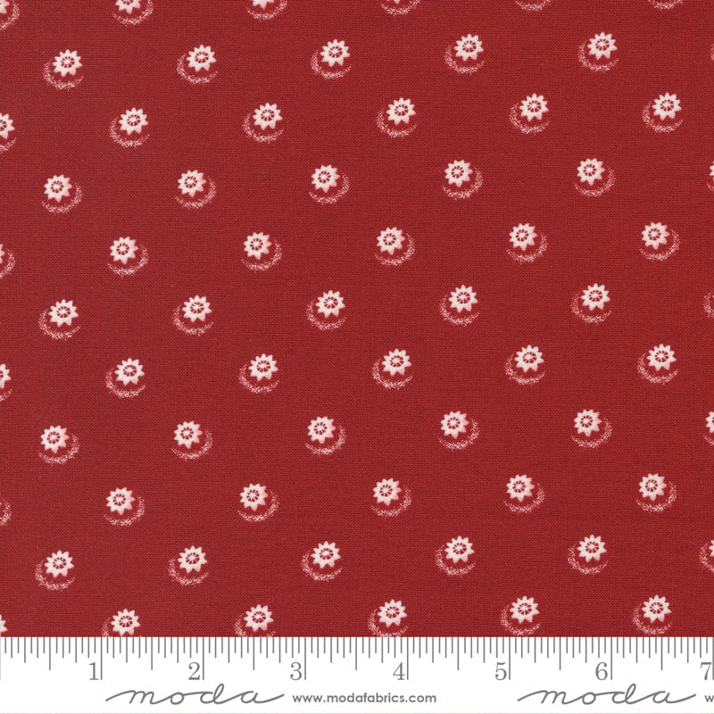 Moda Red And White Gatherings Fabric Dahlia Crimson 49191 13 Ruler