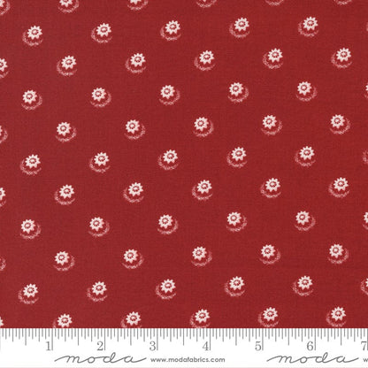 Moda Red And White Gatherings Fabric Dahlia Crimson 49191 13 Ruler