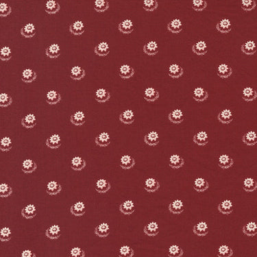 Moda Red And White Gatherings Fabric Dahlia Burgundy 49191 14