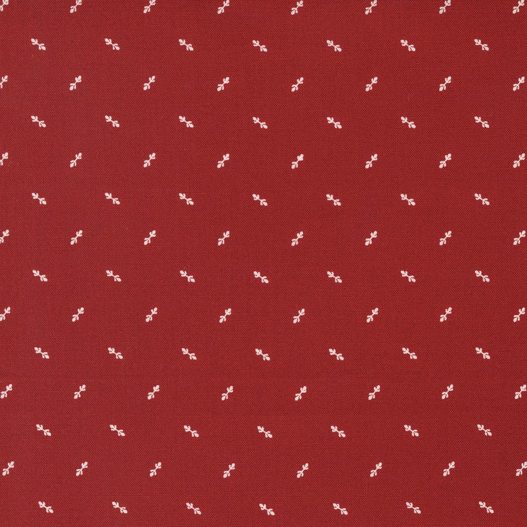 Moda Red And White Gatherings Fabric Sweet Pea Crimson 49197 14