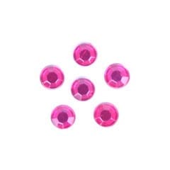 Acrylic Stones: Glue-On: Round: 4mm: Cerise: Pack of 100