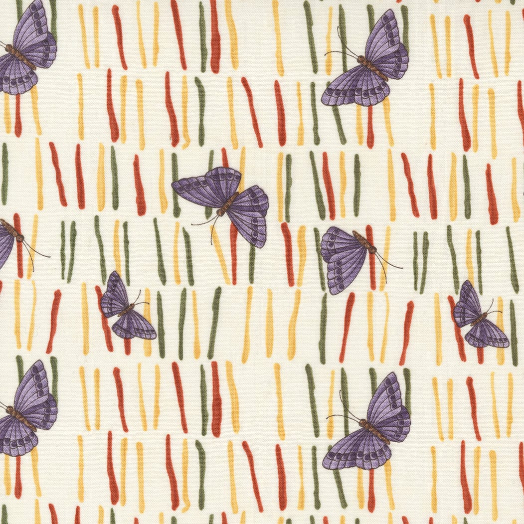 Moda Fabric Sunflower Garden Butterflies Porcelain 6892-11