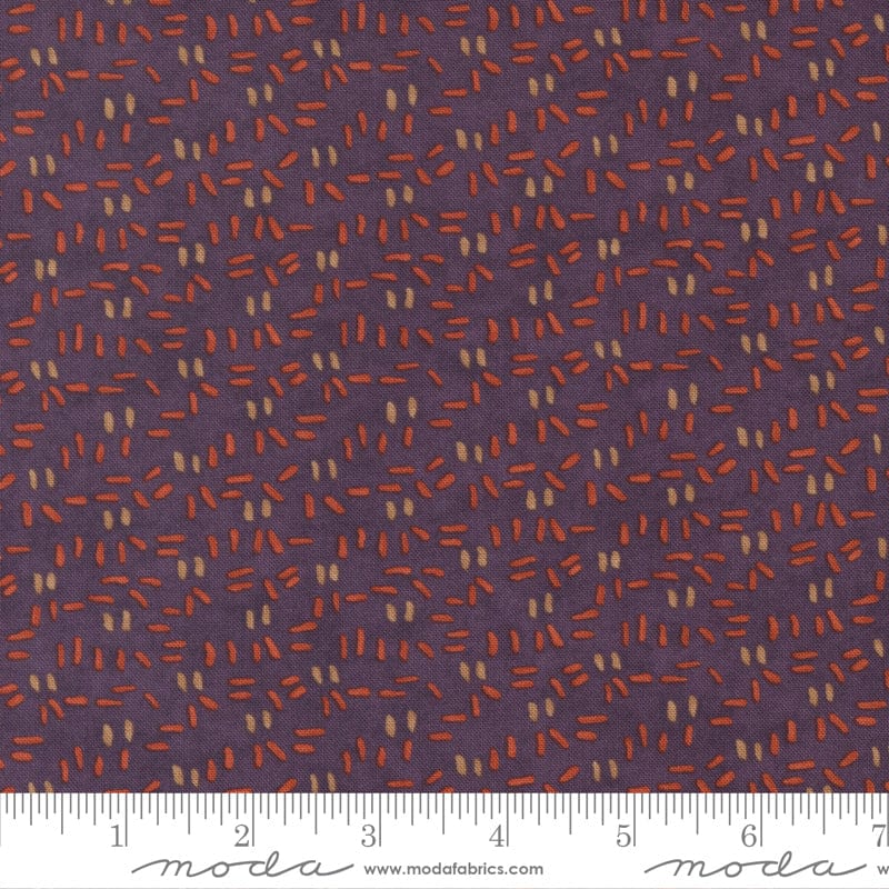 Moda Fabric Sunflower Garden Seed Scatter Purple 6895 14 Ruler