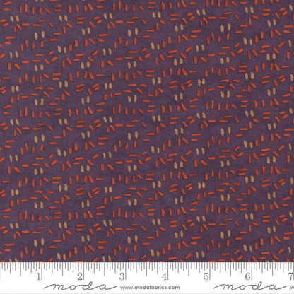 Moda Fabric Sunflower Garden Seed Scatter Purple 6895 14 Ruler