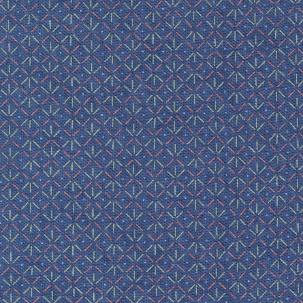 Moda Fabric Watermarks Footprints Indigo 6916 14