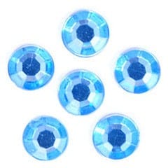 Acrylic Stones: Glue-On: Round: Large-7mm: Blue