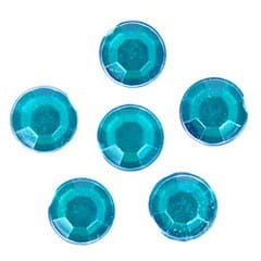 Acrylic Stones: Glue-On: Round: Large-7mm: Green