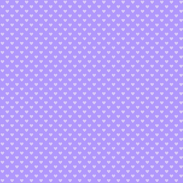 Makower Fabric Hearts Tonal Purple 9149P