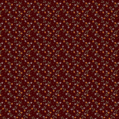 Makower Practical Magic Berry Brown Fabric 2/287P