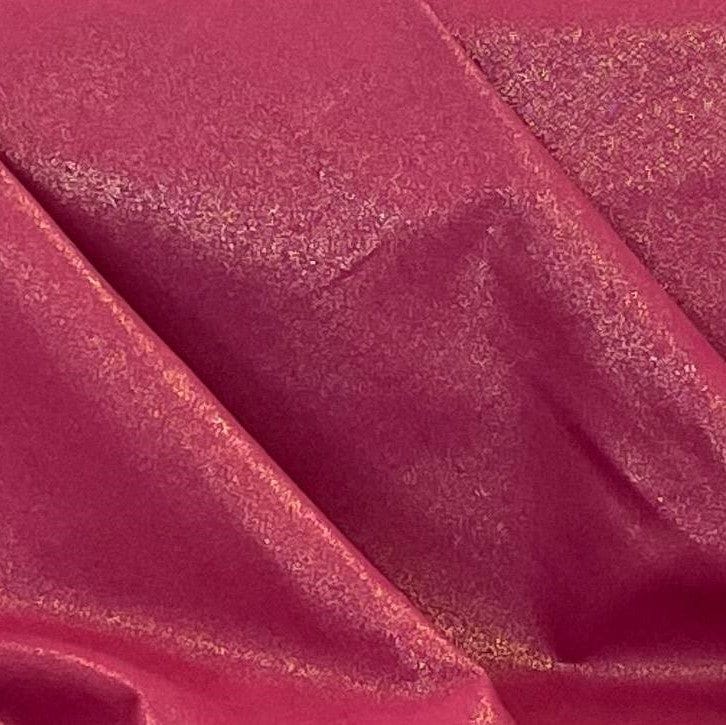 Autumn Foil Metallic Cotton Fabric Red