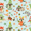 Bah Hum Pug Christmas Fabric