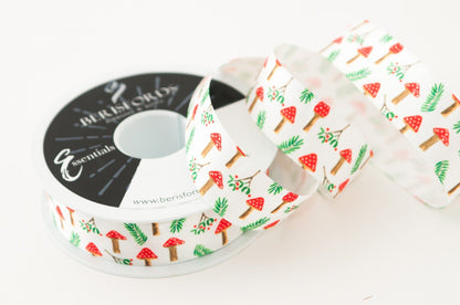 Berisfords Ribbon Toadstool Ribbon: 25mm wide: Price Per Metre  - The Sewing Studio