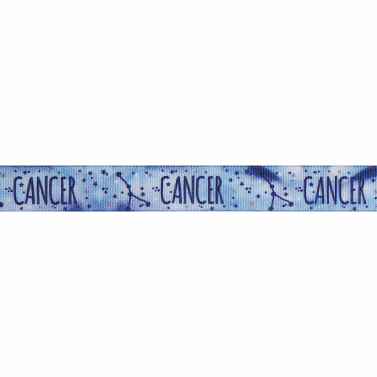 Berisfords Ribbon Zodiac Star Sign Ribbon: Cancer: 15mm wide. Price per metre.  - The Sewing Studio