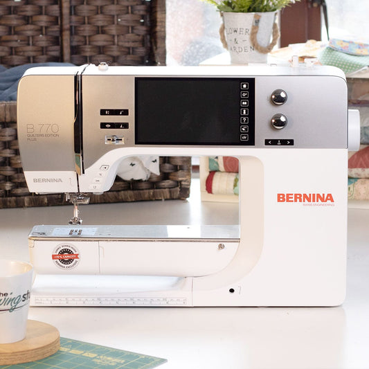 Bernina 770 QE Plus Sewing Machine + HALF PRICE Embroidery Module (worth £675)