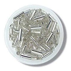 Bugle Beads: Silver: Pack of 8g