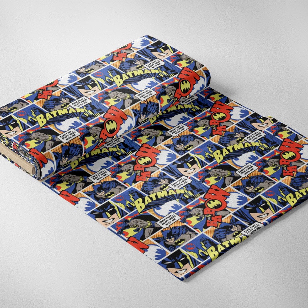 Camelot Fabrics Fabric DC Comics Batman Fabric Pop Comics Whole Bolt 10 Metres  - The Sewing Studio