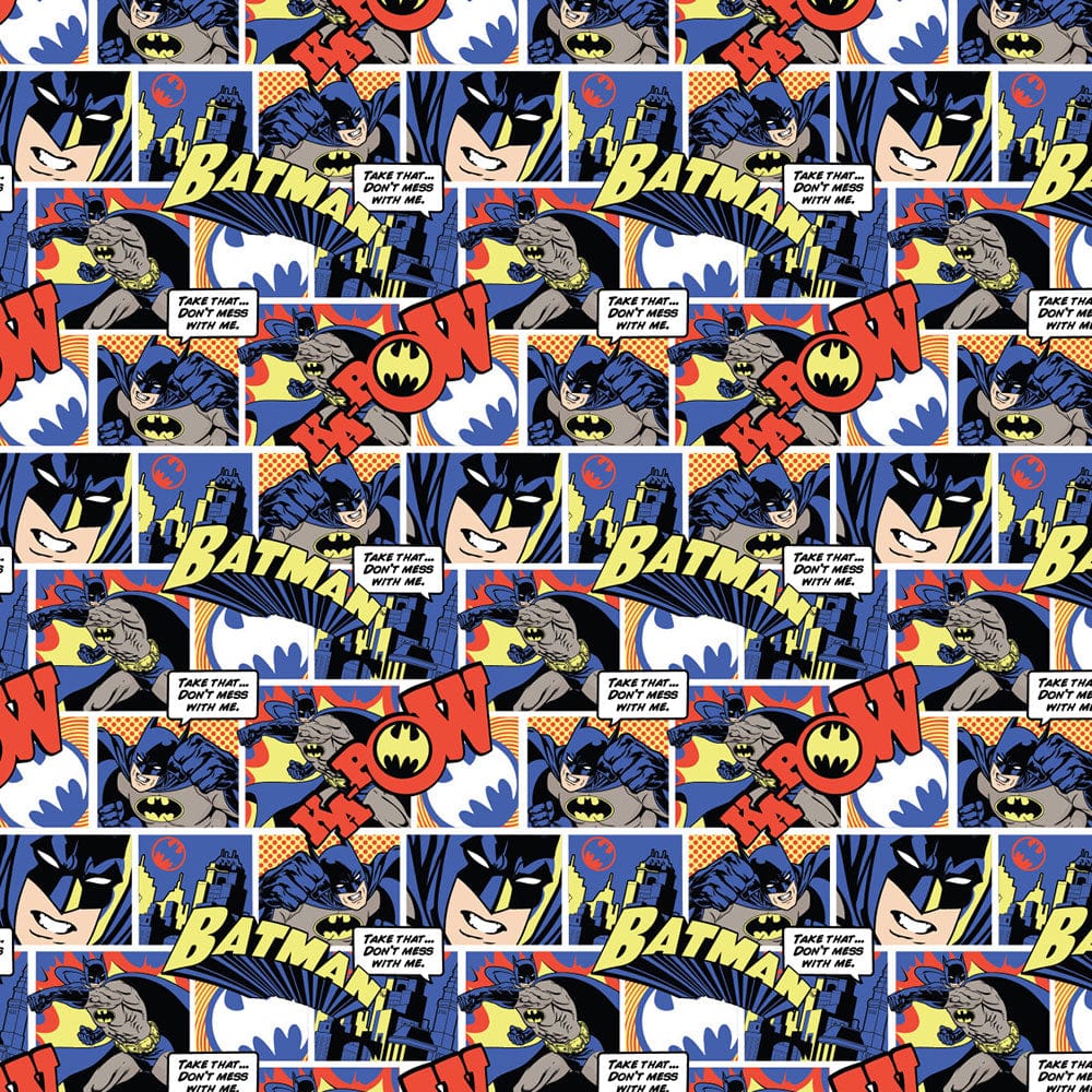 Camelot Fabrics Fabric DC Comics Batman Fabric Pop Comics Whole Bolt 10 Metres  - The Sewing Studio