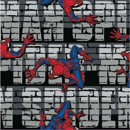 Camelot Fabrics Fabric Spiderman Wall Crawler Quilting Fabric Whole Bolt 10 Metres  - The Sewing Studio