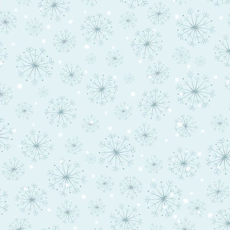 Christmas Countdown Fabric Snowflakes Blue C8984-SKY