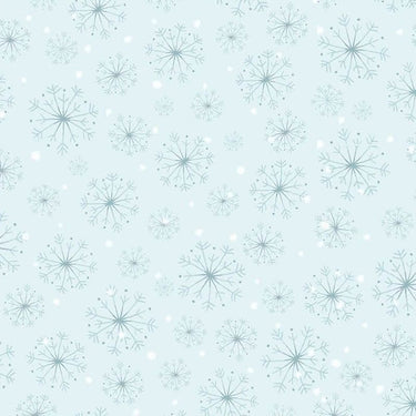 Christmas Countdown Fabric Snowflakes Blue C8984-SKY