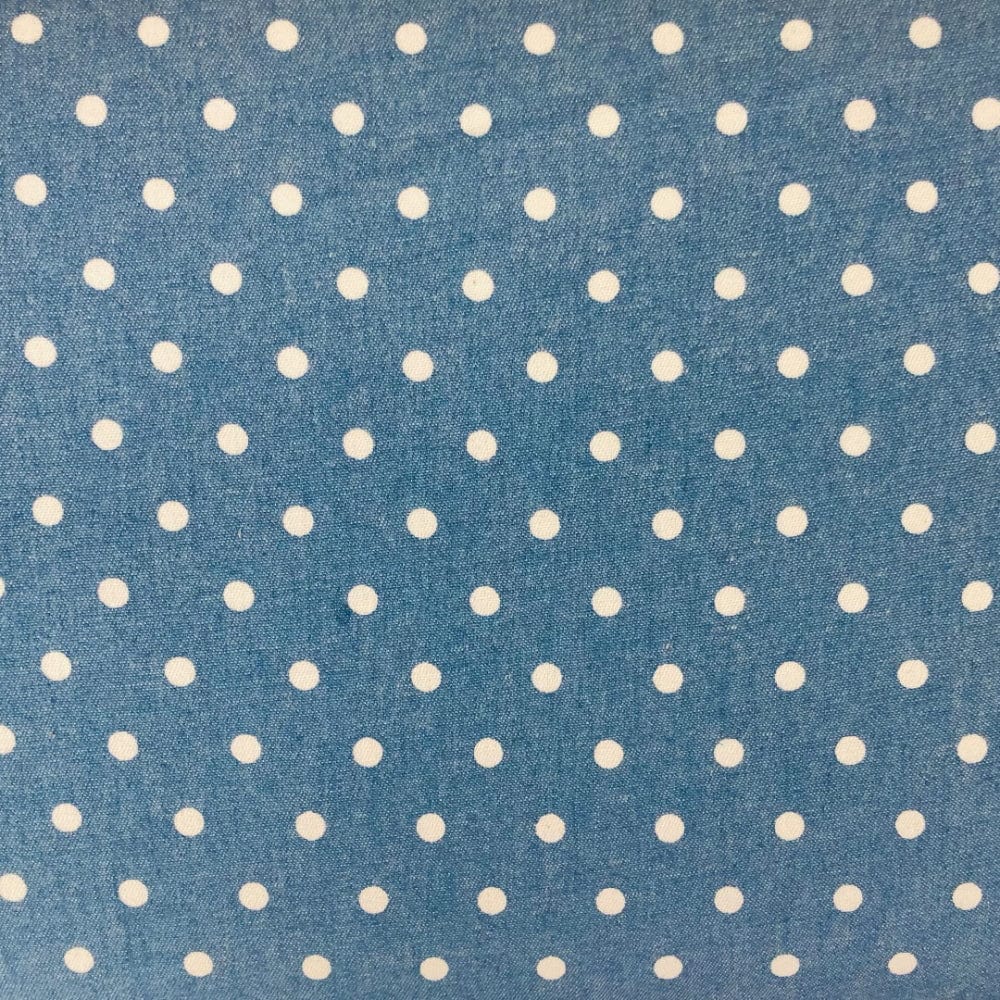 Craft Cotton Co Fabric Chambray Printed Cotton Spot  - The Sewing Studio