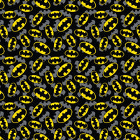 Craft Cotton Co Fabric DC Comics Batman Fabric Logo Overlay  - The Sewing Studio