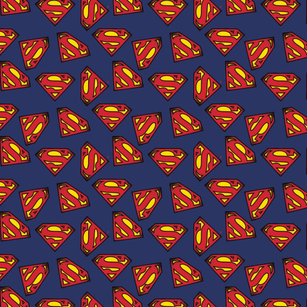 Craft Cotton Co Fabric DC Comics Fabric Superman Logo  - The Sewing Studio