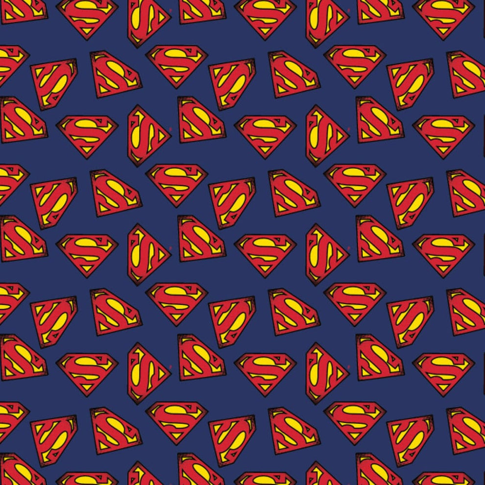 Craft Cotton Co Fabric DC Comics Fabric Superman Logo  - The Sewing Studio