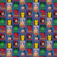 Craft Cotton Co Fabric Marvel Comics Fabric Blue  - The Sewing Studio